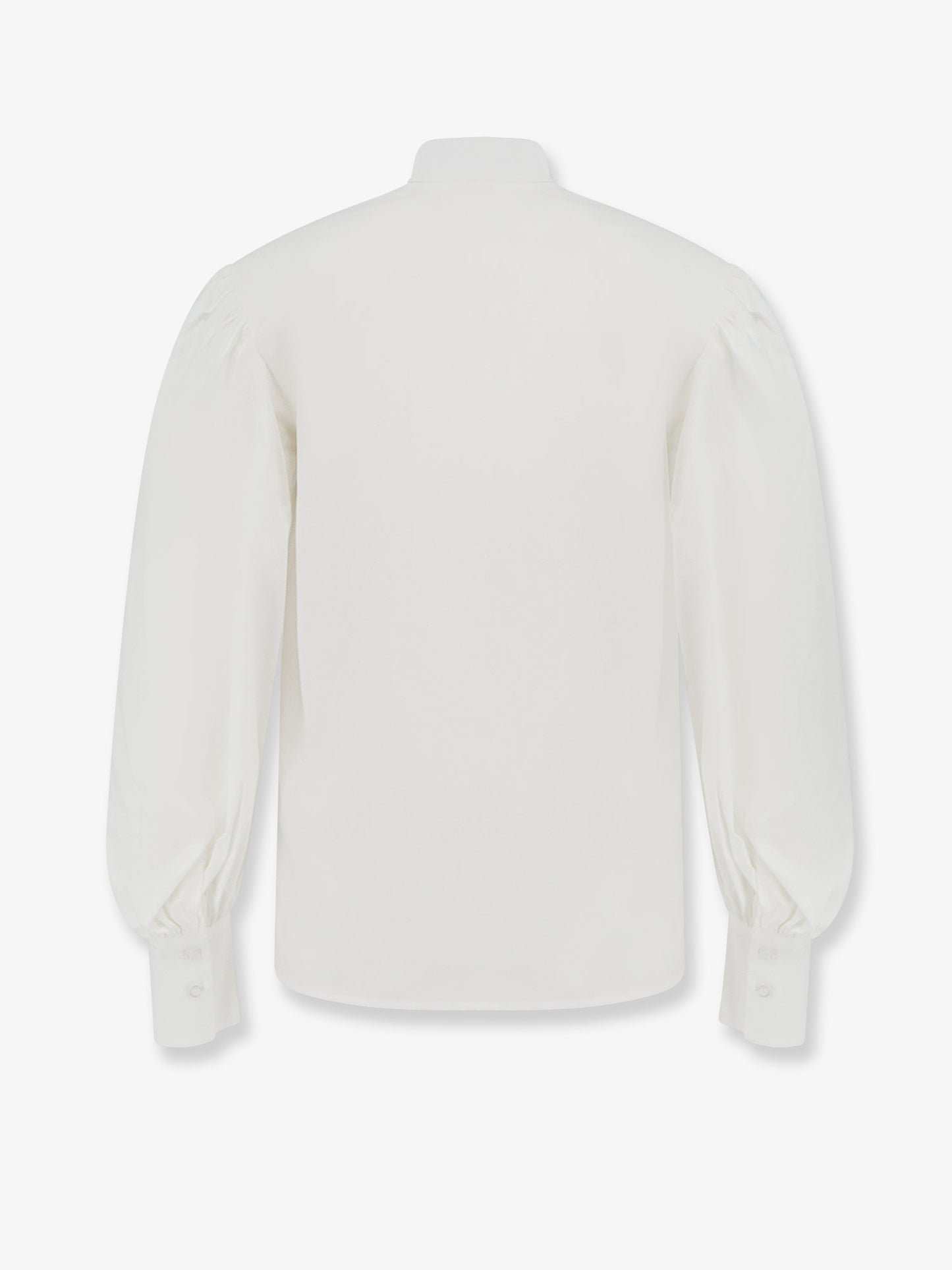 Cotton blend shirt with padded shoulders
