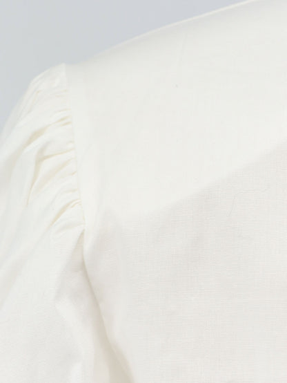 Cotton blend shirt with padded shoulders thumbnail