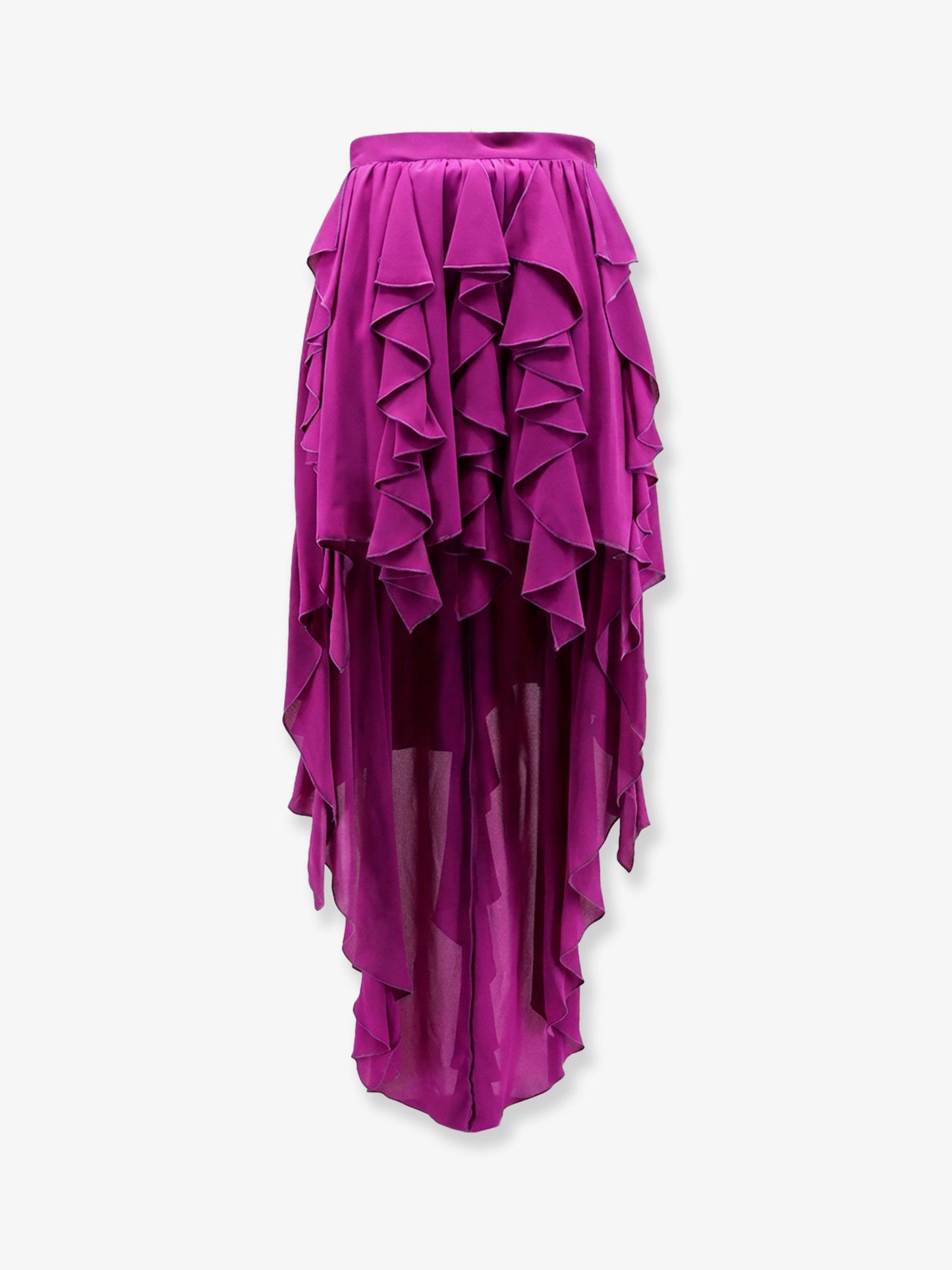 Satin ruffled skirt