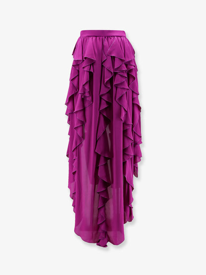 Satin ruffled skirt thumbnail