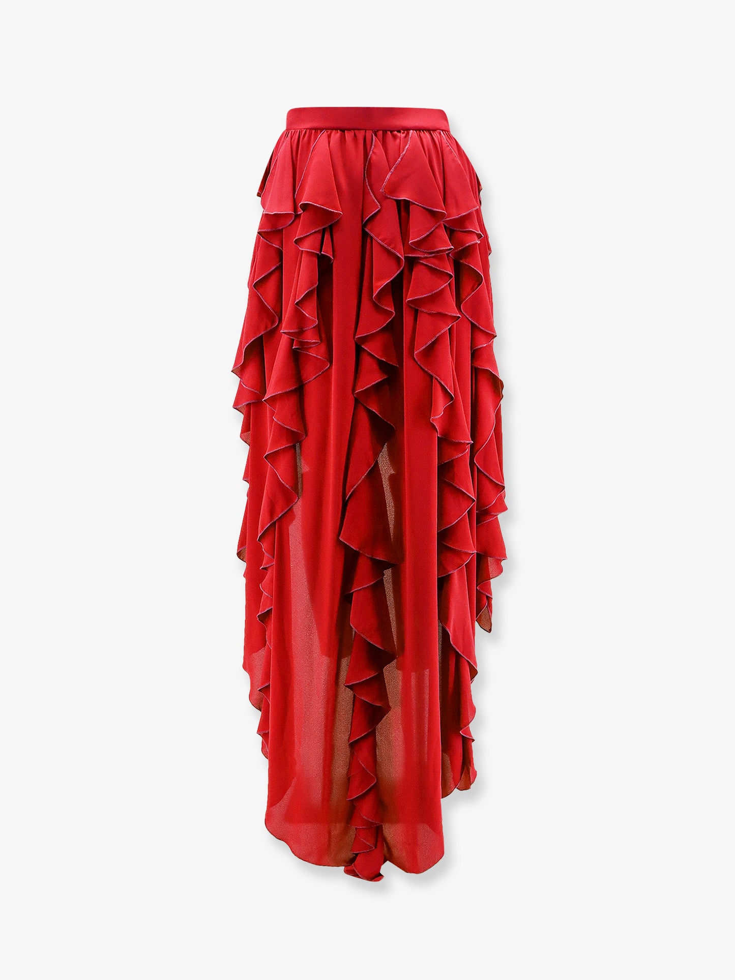 Gonna con rouches in satin
