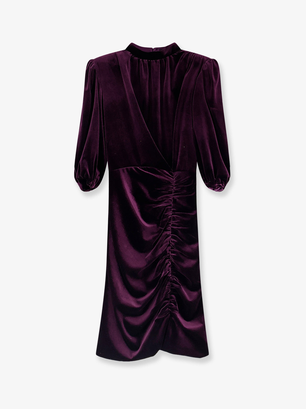 Velvet dress with drapery