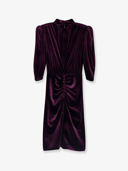 Velvet dress with drapery thumbnail