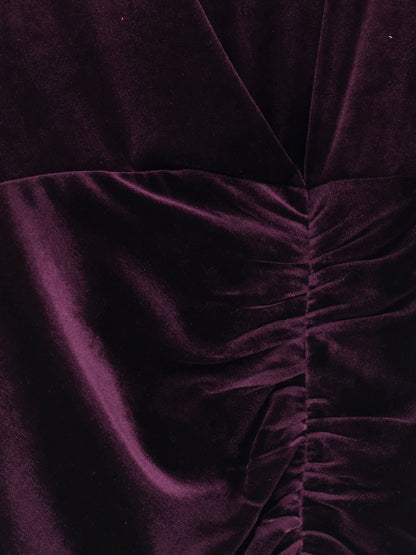 Velvet dress with drapery thumbnail