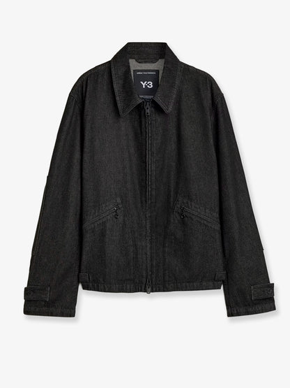 Giubbino in black denim thumbnail