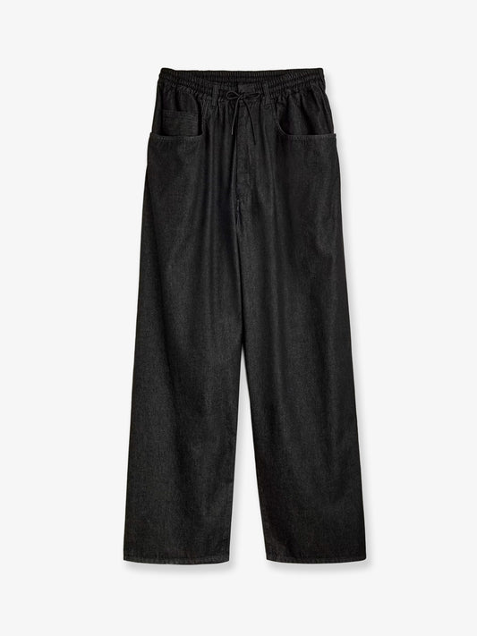 Black denim trousers