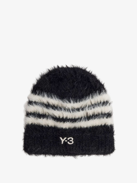 Knit hat with logo embroidery