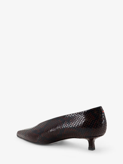 Clara leather décollete with python motif thumbnail