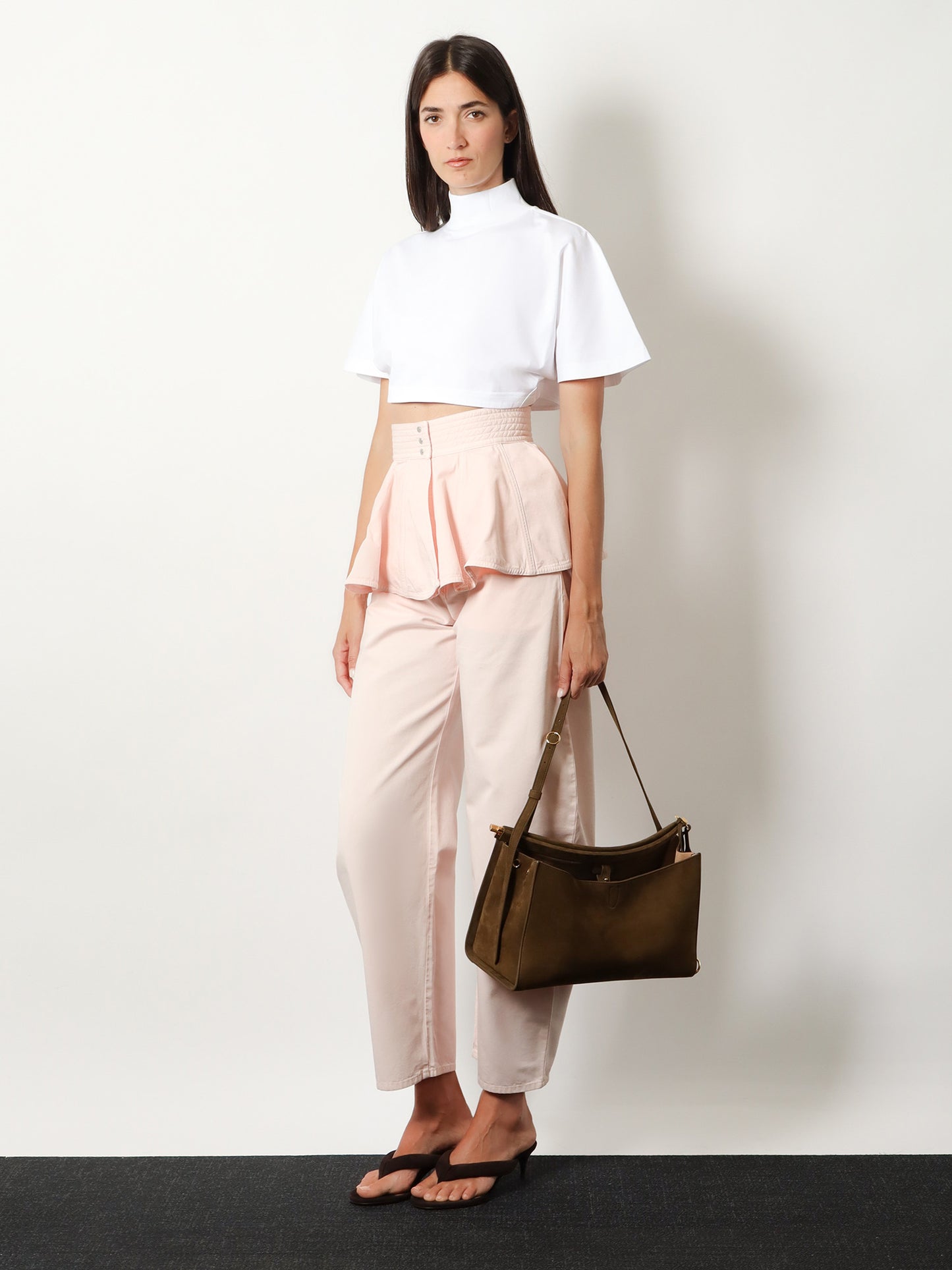 Le Click Pocket 35 nabuck shoulder bag