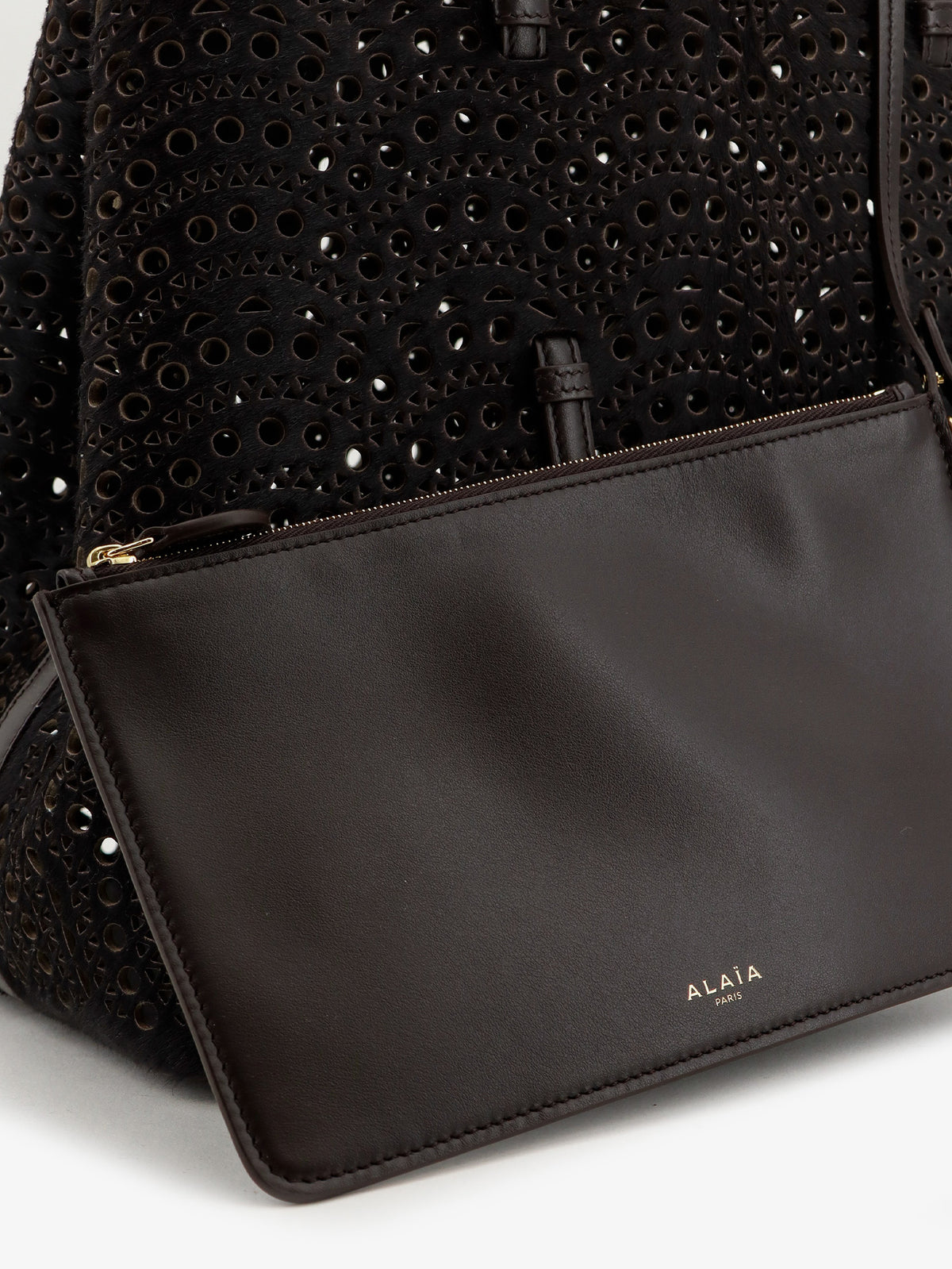 Mina hair-calf handbag