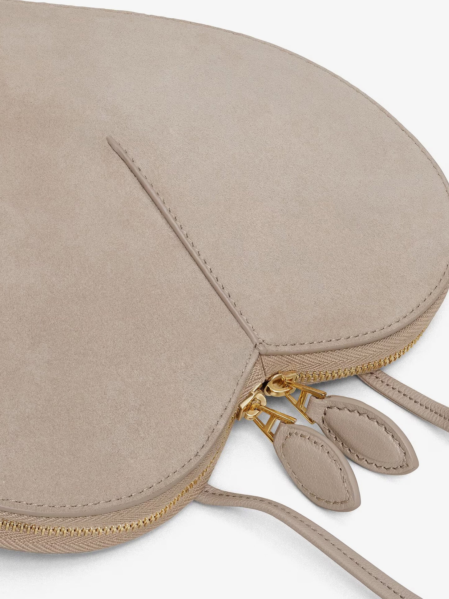 Le Coeur suede and leather crossbody bag