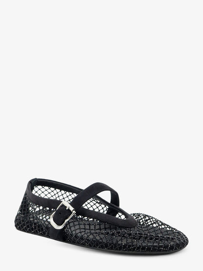 Flat mesh ballet flats with rhinestone detail thumbnail