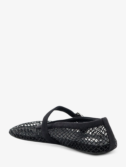 Flat mesh ballet flats with rhinestone detail thumbnail