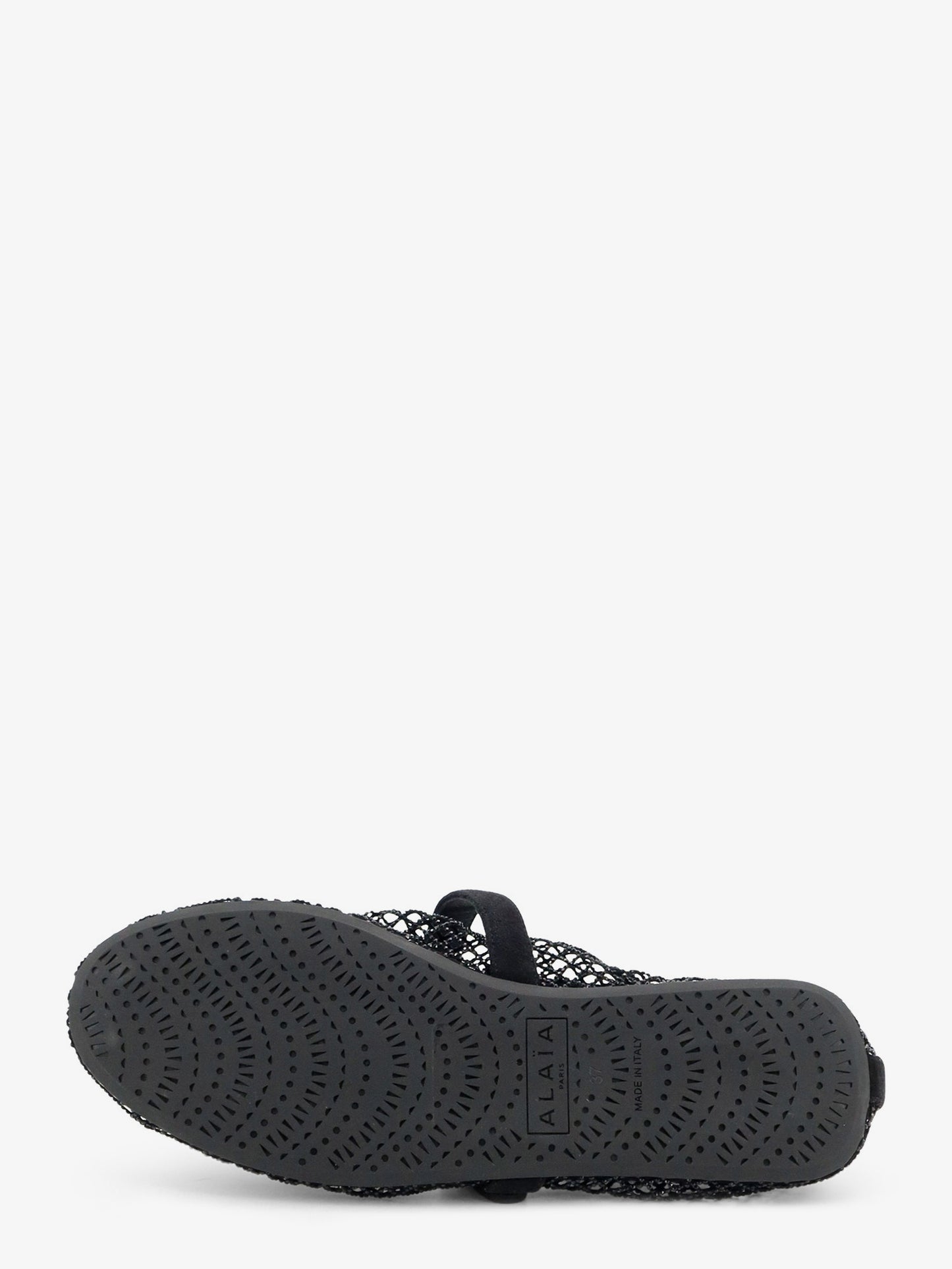 Flat mesh ballet flats with rhinestone detail
