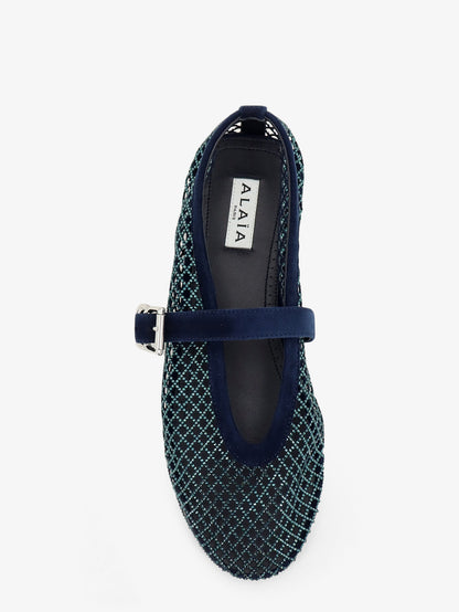 Le Ballerine Flats mesh balerinas with rhinestone detail thumbnail