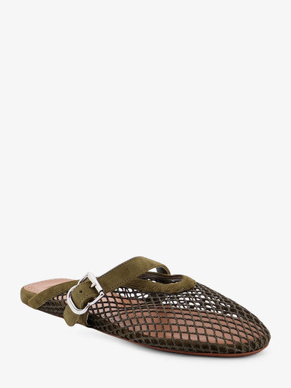 Fishnet mesh and leather sandals thumbnail
