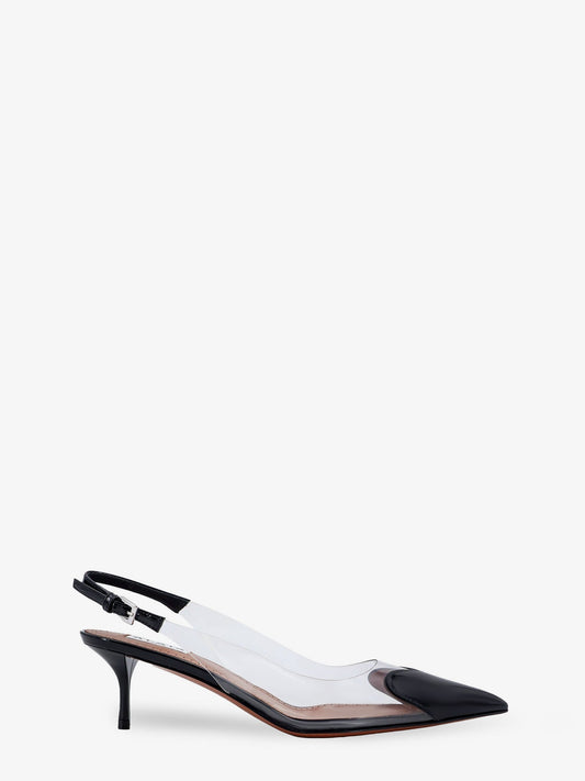 Décolleté Slingback Le Coeur in PVC e pelle