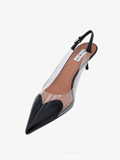 Le Coeur Slingback PVC and leather pumps thumbnail