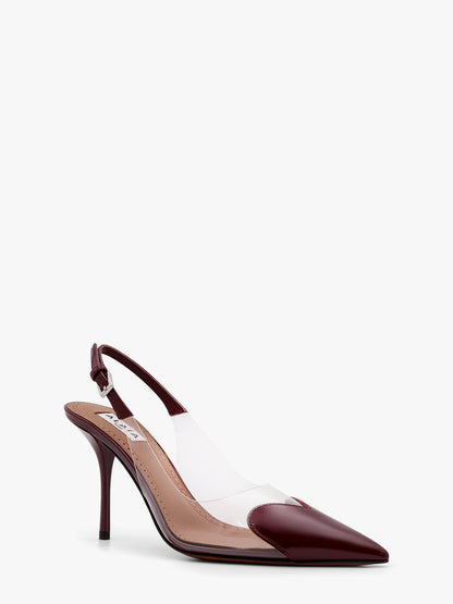 Slingbacks 90 leather and PVC pumps thumbnail