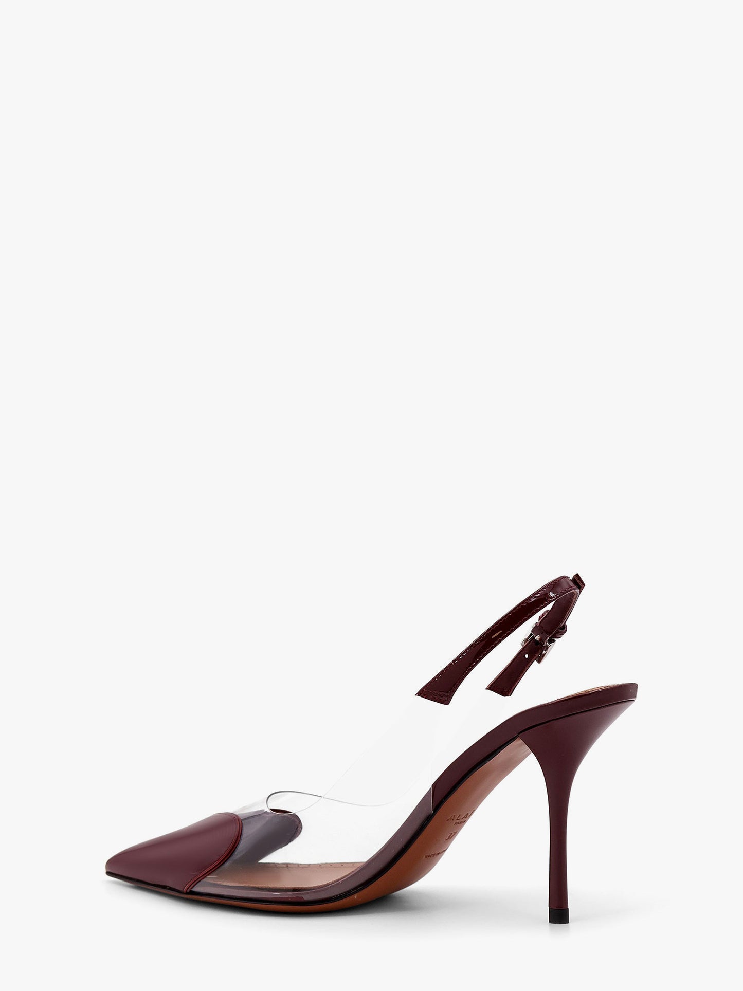 Slingbacks 90 leather and PVC pumps