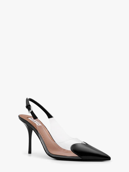 Le Coeur Slingback PVC and leather pumps thumbnail