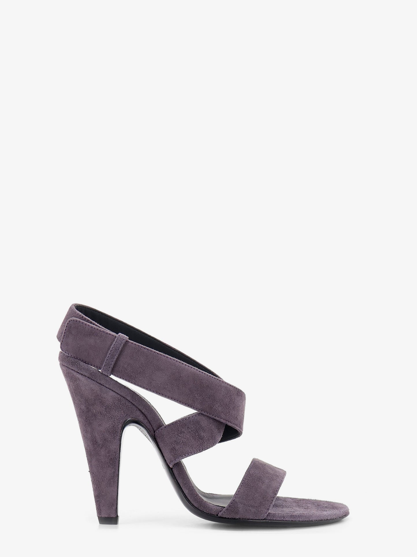 Sandali con tacco in suede