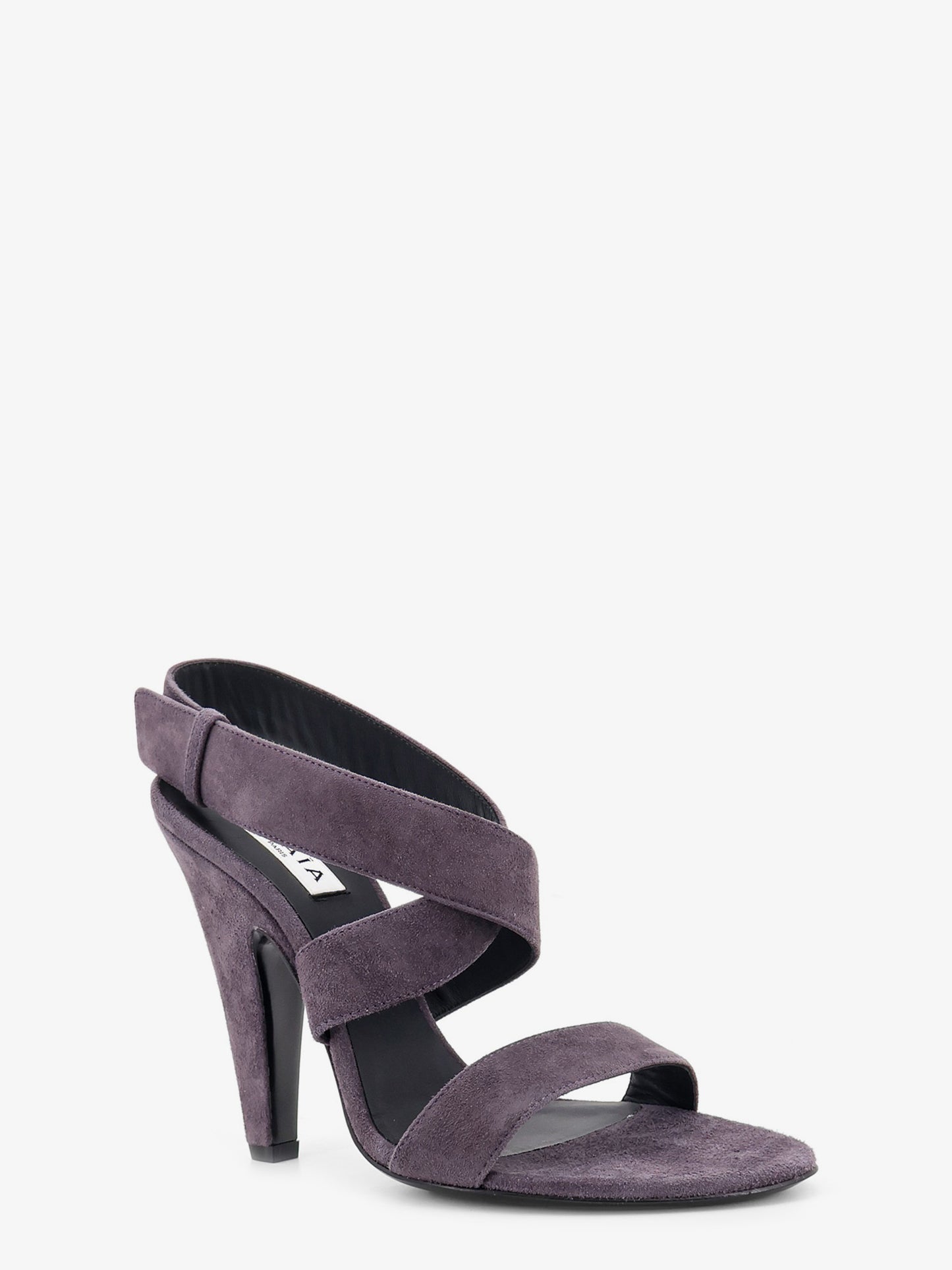 Sandali con tacco in suede