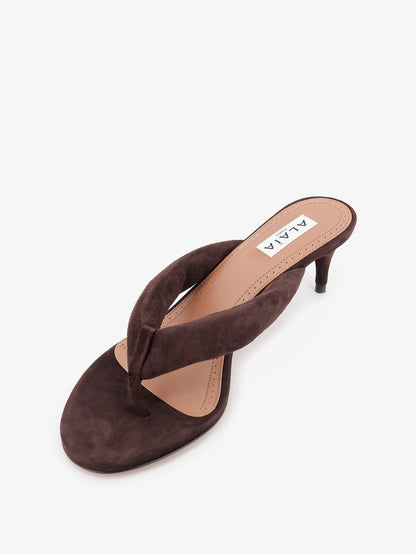Suede heeled sandals thumbnail