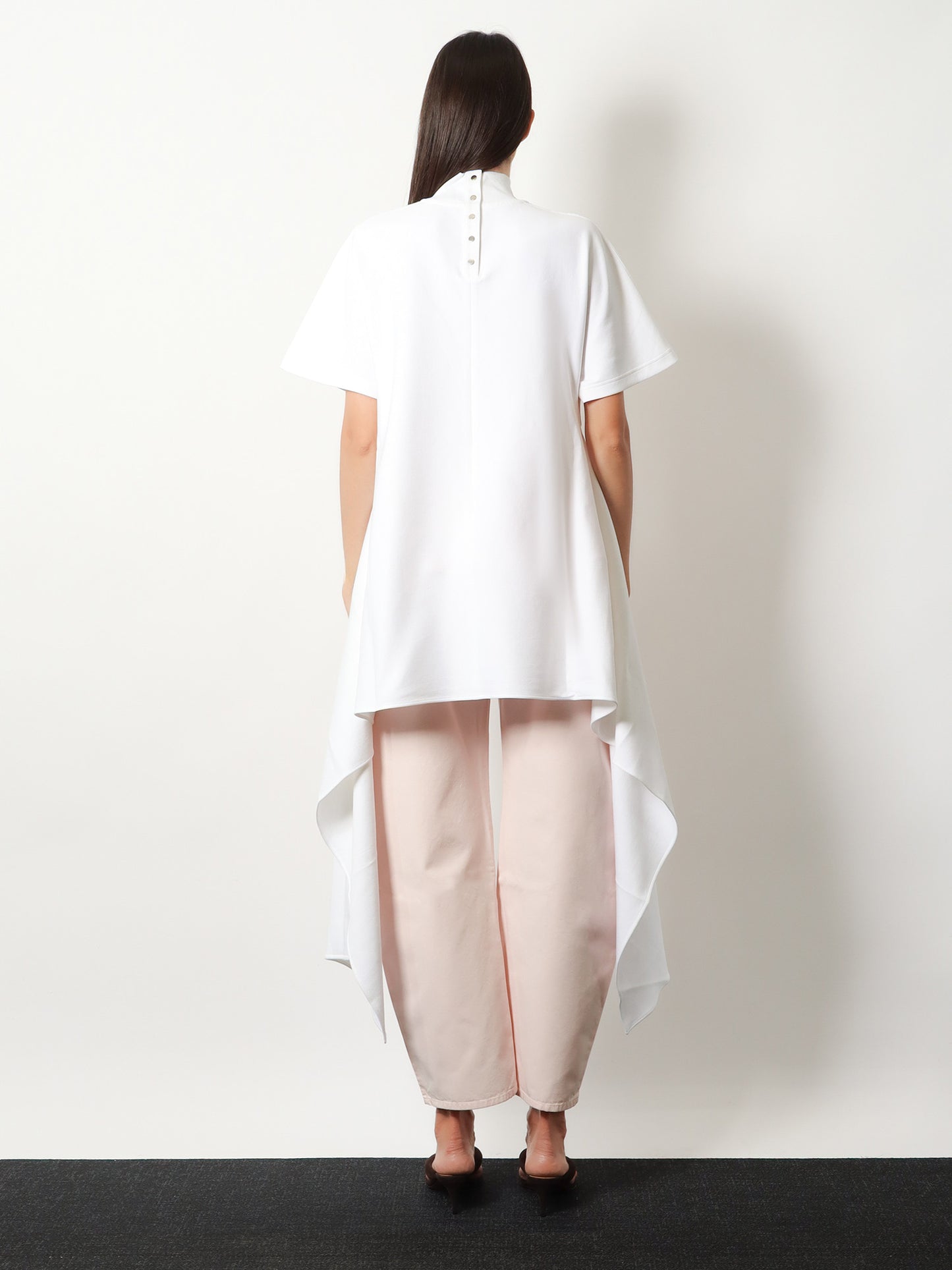 Asym cotton blend t-shirt