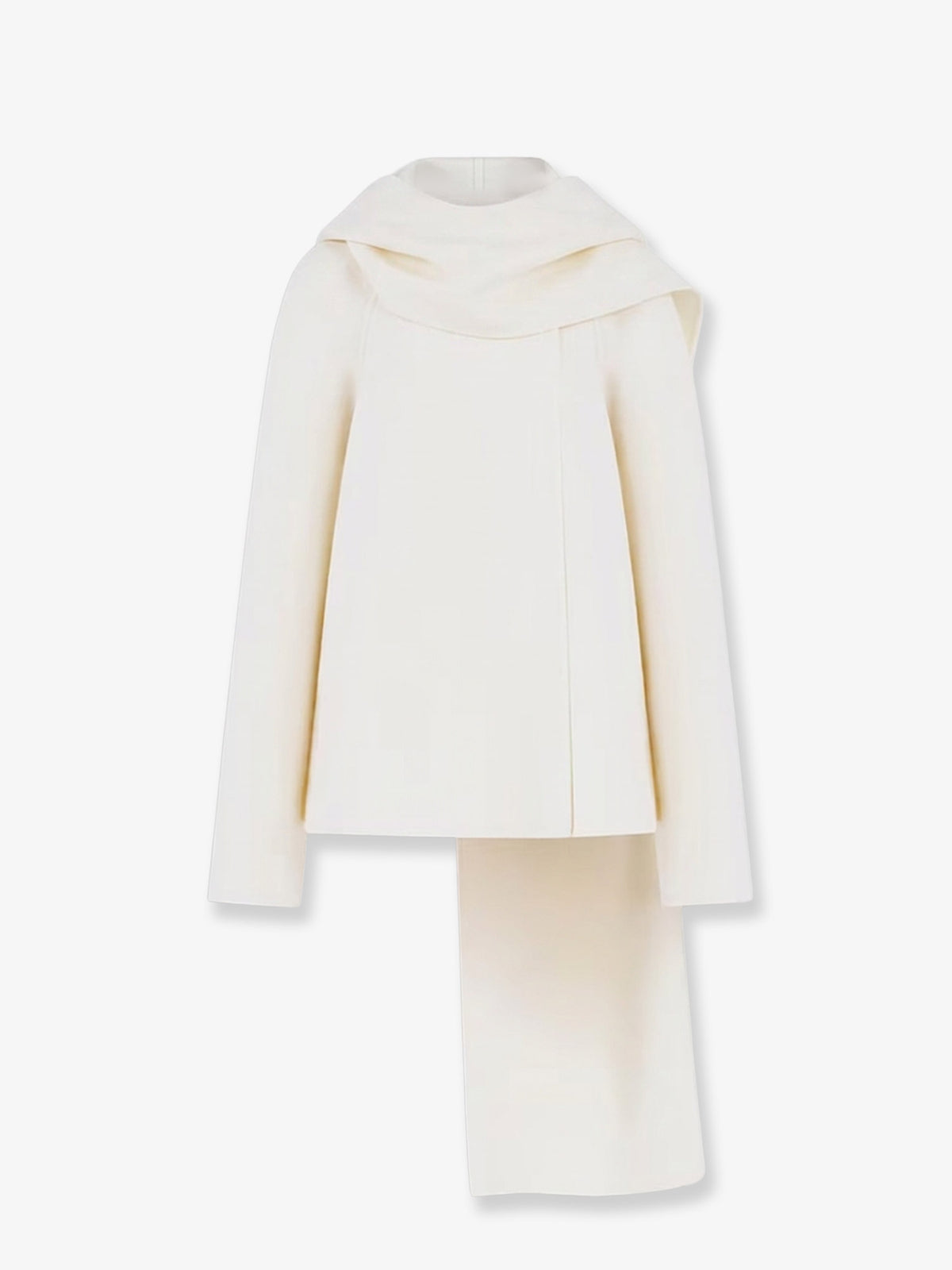 Scarf Boiled Wool Coat