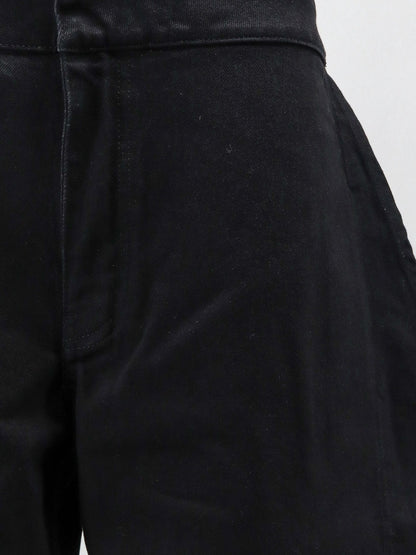 Petal trousers in black denim thumbnail
