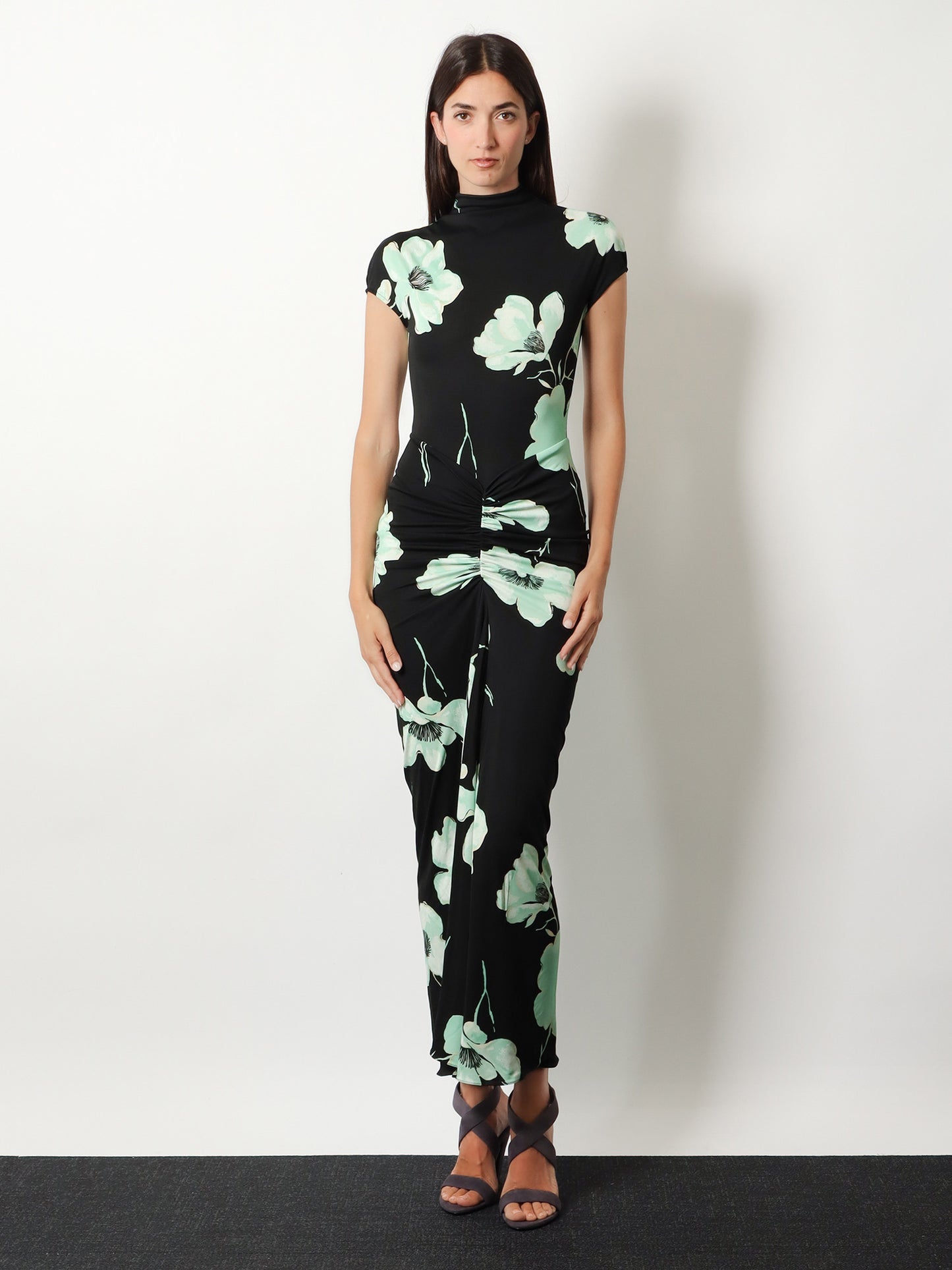 Viscose dress with Sakura print