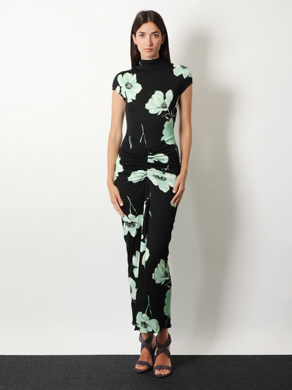 Viscose dress with Sakura print thumbnail