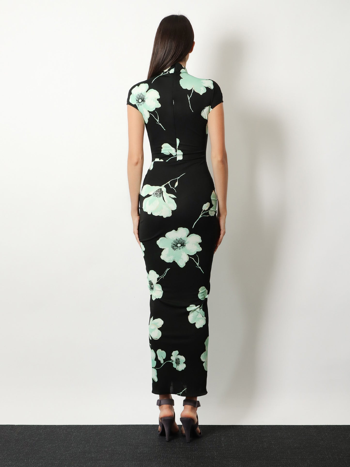 Viscose dress with Sakura print