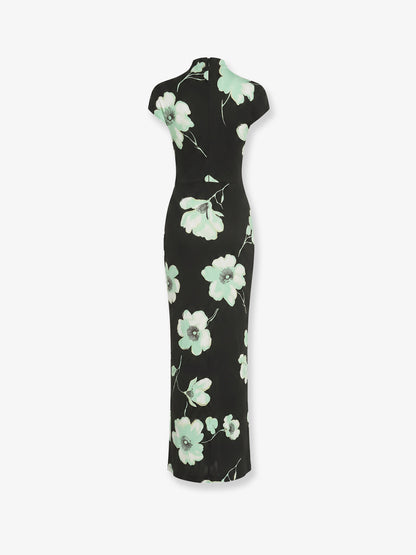 Viscose dress with Sakura print thumbnail