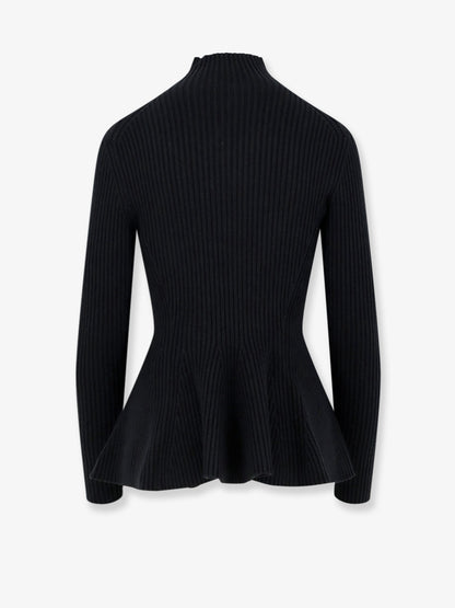 Wool blend sweater with ribbed pattern thumbnail