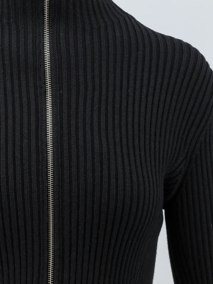 Wool blend sweater with ribbed pattern thumbnail