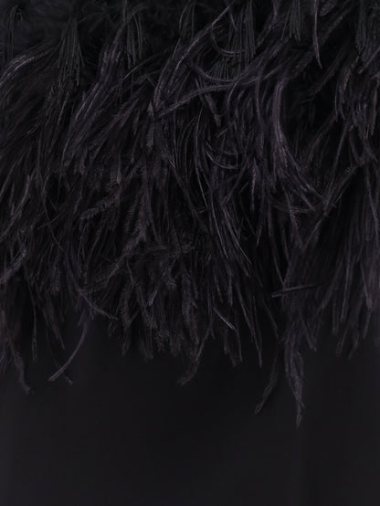 Viscose top with front feather detail thumbnail