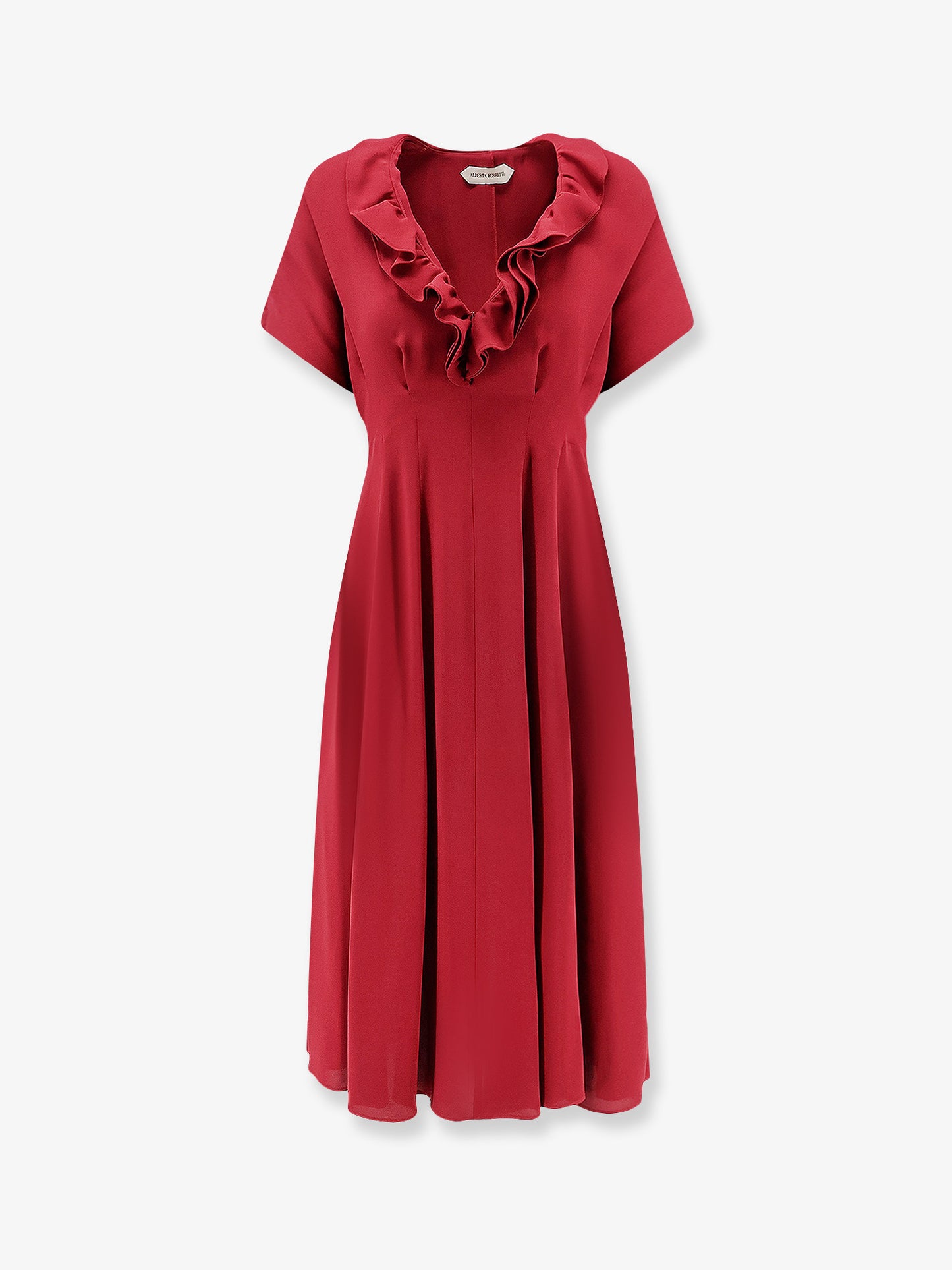 Viscose dress with rouches