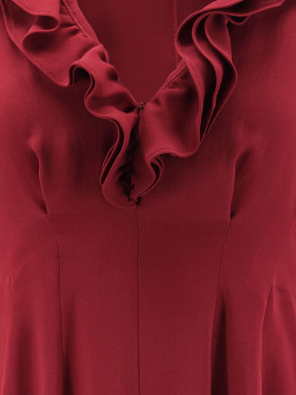 Viscose dress with rouches thumbnail