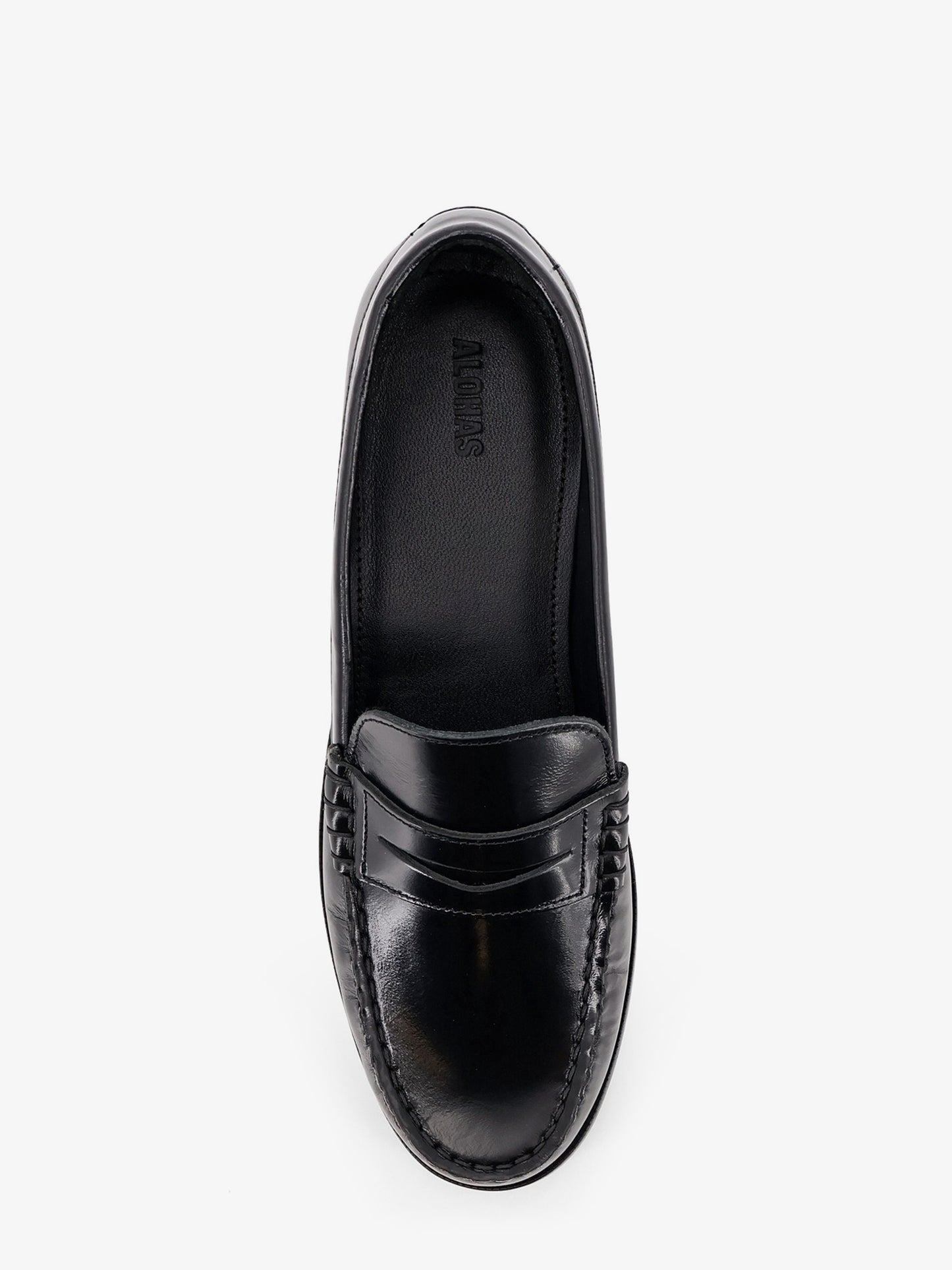 Rivet leather loafers