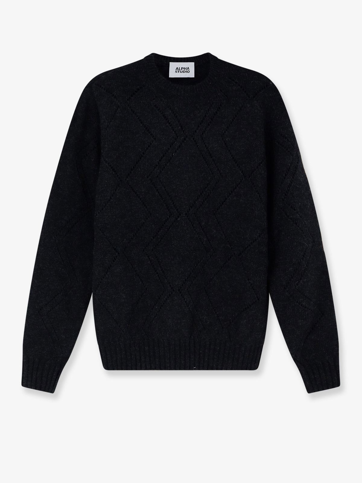 Maglia girocollo in misto lana