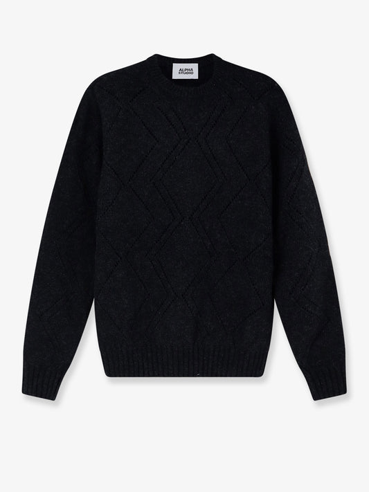 Maglia girocollo in misto lana