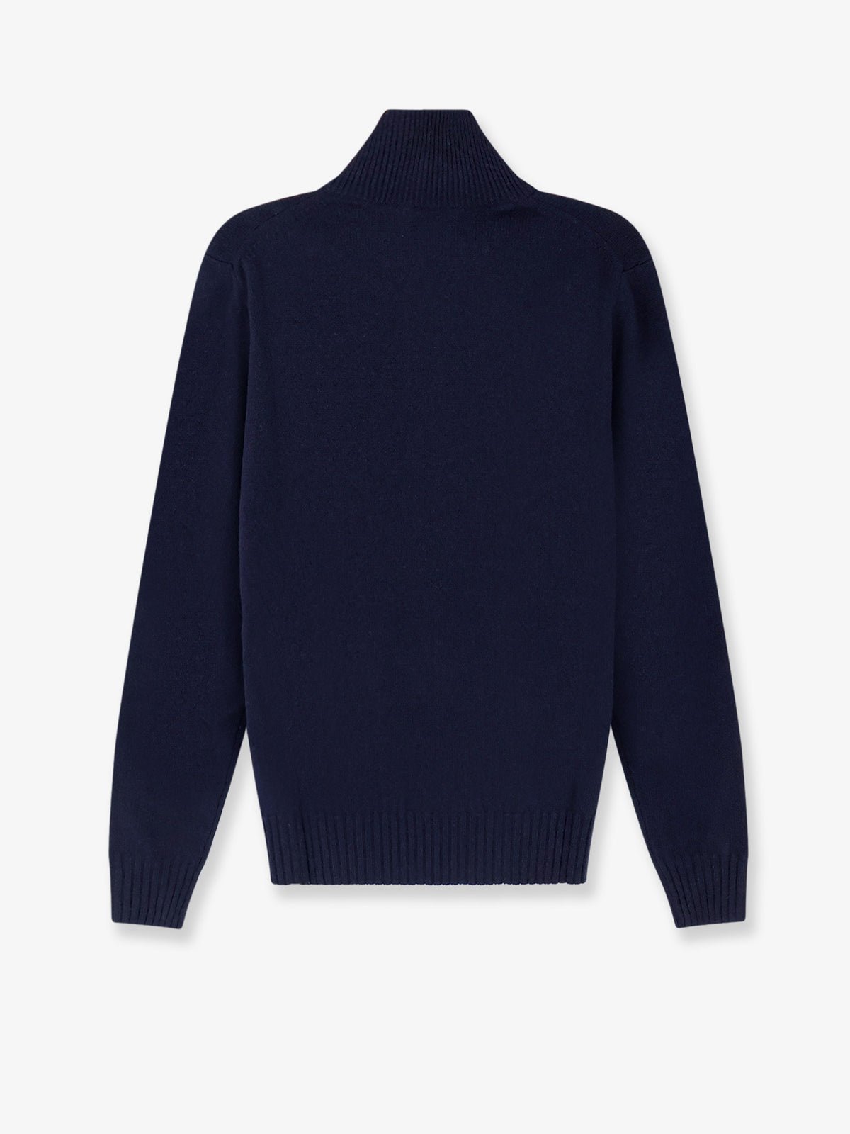 Wool and cashmere half-zip cardigan
