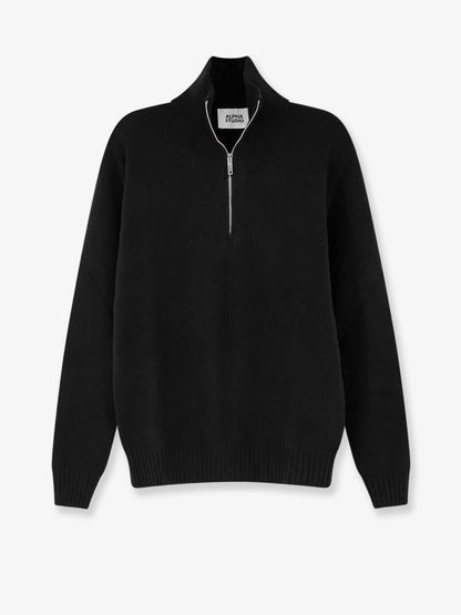 Wool and cashmere half-zip cardigan thumbnail
