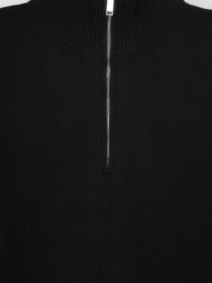 Wool and cashmere half-zip cardigan thumbnail