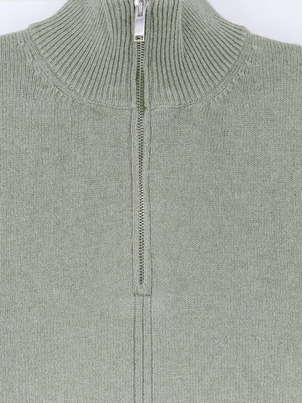Wool and cashmere half-zip cardigan