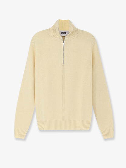 Wool and cashmere half-zip cardigan thumbnail