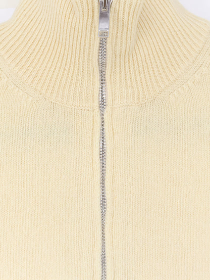 Wool and cashmere half-zip cardigan thumbnail