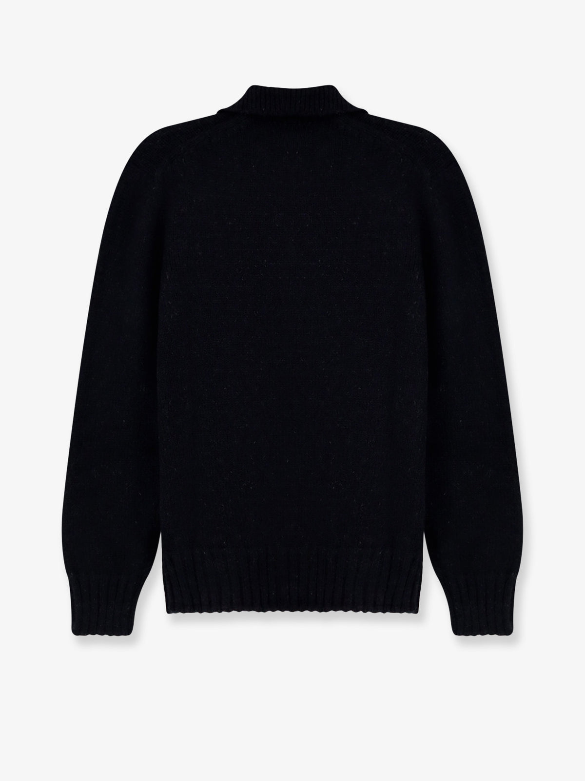 Wool blend ribbed collar sweater